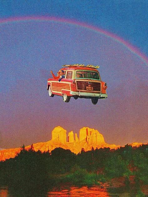 containment in trauma therapy represented by a flying car